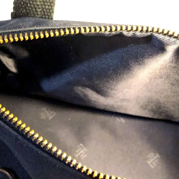 Black Tote Bag with Gold Emblem - Picture 8 of 8